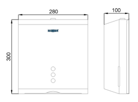 Диспенсер для полотенец Nofer industrial evo (нерж., белый)