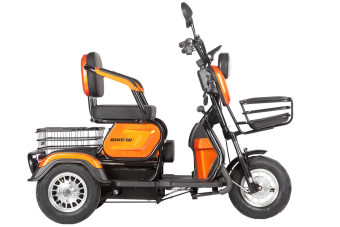 Трицикл электрический Rutrike Gelbert Caf (48/60V, 600W, оранжевый)