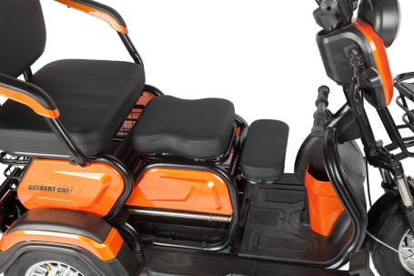 Трицикл электрический Rutrike Gelbert Caf (48/60V, 600W, оранжевый)