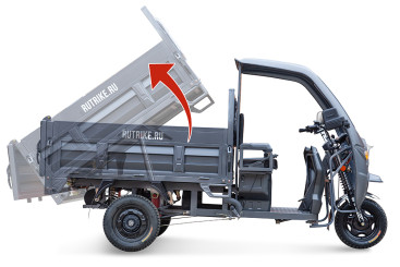 Трицикл электрический Rutrike D5 КАБИНА гидравлика (темно-синий матовый)