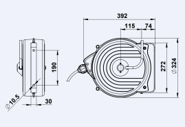 Барабан пневматический FAICOM MGP 200815 (20бар, 15м, пласт)