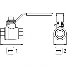 Кран гидравлический (3/4"г-г, 140бар, 2-х ходовой, нерж) R+M