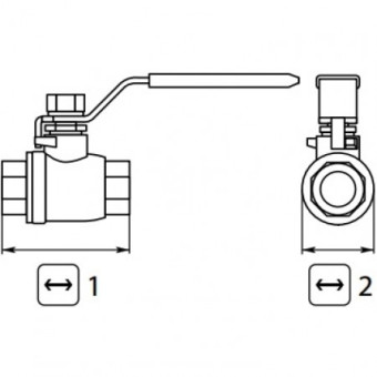 Кран гидравлический (3/4&quot;г-г, 140бар, 2-х ходовой, нерж) R+M