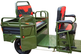 Трицикл электрический Rutrike Вояж-П 1200 60V800W (зеленый, трансформер)