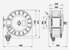 Барабан высокого давления FAICOM VGLX 1224 ST (400бар, 24м, нерж)