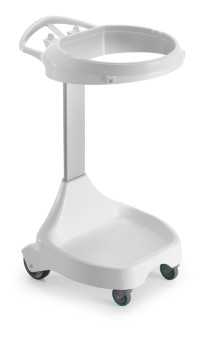 Держатель мешка TTS Smile W-0 (колеса, без крышки, белый)