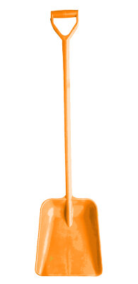 Лопата литая FBK (полипропилен, 270х340х1120 мм, оранжевый)