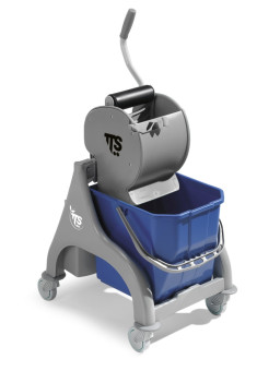 Тележка TTS Nick (1*15л, пласт, с отжимом Dry, без ручки, серый)