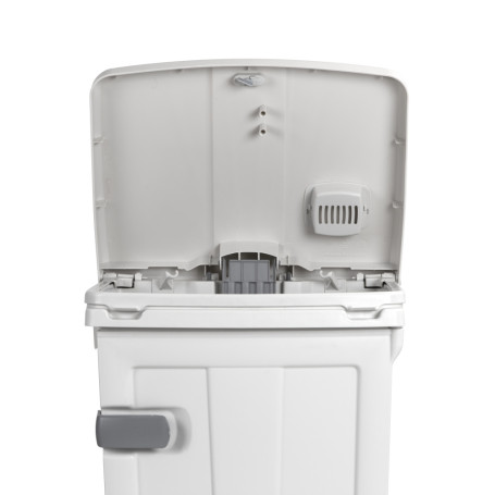 Ведро TTS Open-up (2х45л, колеса, педаль, дверь, разделитель, белый/синий)