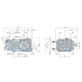 Насос высокого давления Annovi Reverberi RK 18.20 N DX