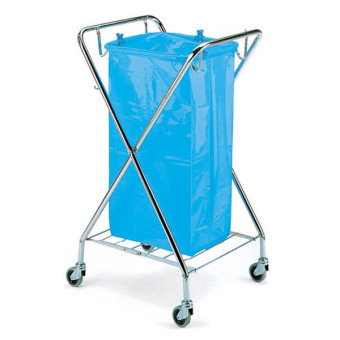 Тележка TTS Dust (хром, складная, для мусорного мешка 120 л, квадратная)