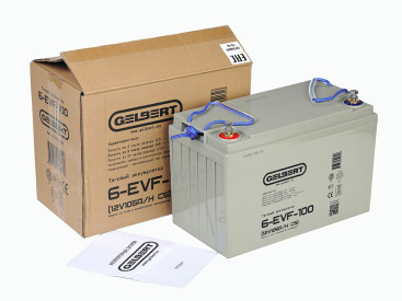 Тяговый аккумулятор Gelbert 6-EVF-100 (12В, 105Ач, AGM)
