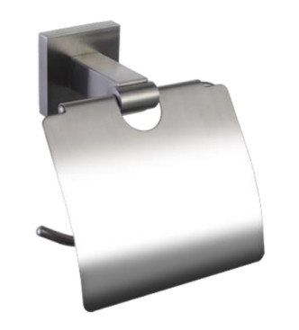 Держатель для туалетной бумаги Nofer BARCELONA (с крышкой, глянцевый)