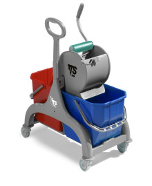Тележка TTS Nick (2*25л, пласт, с отжимом Dry, серый)