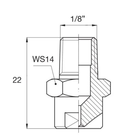 Форсунка 25045 (1/8ш, AISI 416) PNR