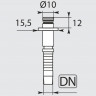 Фитинг высокого давления DKF-W (DN08, Karcher d10, оцинк) R+M