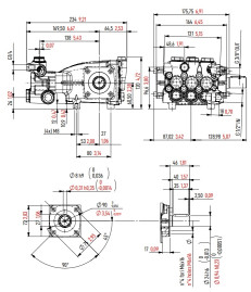 Насос высокого давления Mazzoni PMD 14200R (200бар, 14л/мин, 1450об/мин)