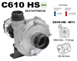 Насос центробежный Comet C610HS-M11 (11.8 бар, 655 л/мин, нерж, с гидромотором)