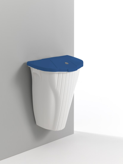 Ведро мусорное TTS Wall-Up (50л, настенное, крышка синий)