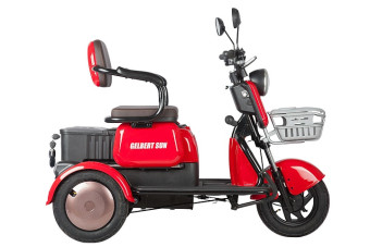 Трицикл электрический Rutrike Gelbert Sun (48/60V, 650W, красный)