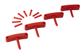 Крючок Vikan (красный, 4шт)