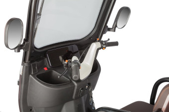 Трицикл электрический Rutrike Gelbert Sarin (48/60V, 1000W, коричнево-белый)