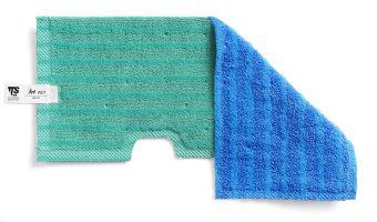 Моп двусторонний TTS (46х19.5см, микрофибра, для гладких полов, синий/зеленый)