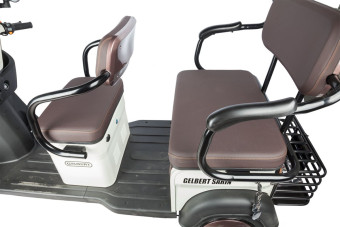 Трицикл электрический Rutrike Gelbert Sarin (48/60V, 1000W, серо-белый)