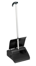 Совок TTS Clip (с крышкой, пластик, эргономич. ручка, черный)