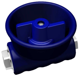 Кран для пенного пистолета PA RPS (1/2"г-г, 24бар, 80л/мин, синий)