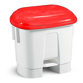 Ведро TTS Derby (для мусора, 30 л, с педалью, крышка красная)