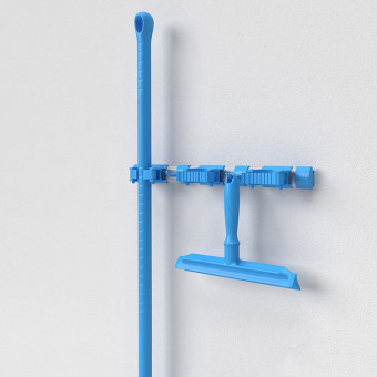 Настенное крепление IGEAX (500мм, 3 держателя, 2 крючка, синий)