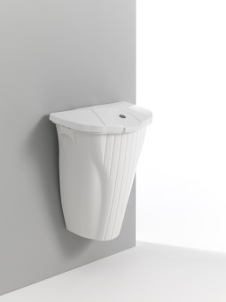 Ведро мусорное TTS Wall-Up (50л, настенное, крышка белый)