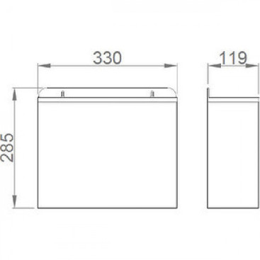 Контейнер для мусора Nofer настенный (11л, нерж., хром)