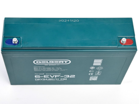 Тяговый аккумулятор Gelbert 6-EVF-32 (12В, 34,6Ач, AGM)
