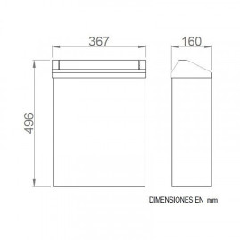 Контейнер для мусора Nofer настенный (23л, нерж., глянцевый)