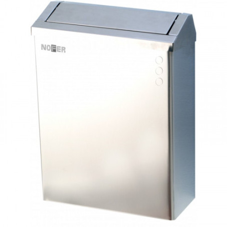 Контейнер для мусора Nofer настенный (23л, нерж., глянцевый)