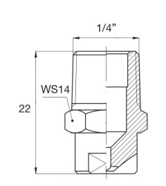 Форсунка 15150 (1/4ш, AISI 416) PNR