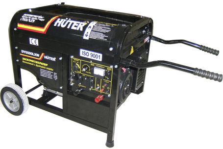 Генератор бензиновый сварочный Huter DY6500LXW (с колёсами)