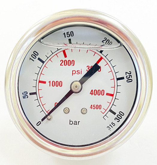 Манометр (1000бар, 1/4ш, вход сзади, нерж) TOR