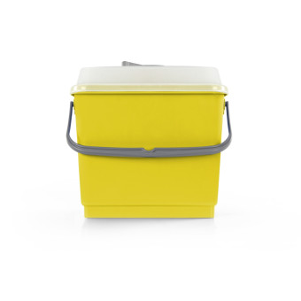 Ведро TTS (4л, крышка, полипропилен, желтый)