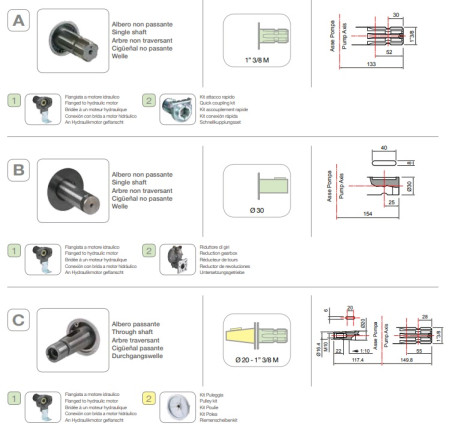 Мембранный насос Comet BP105 (20 бар, 104 л/мин, полый вал 20 мм-ВОМ 1&quot;3/8)