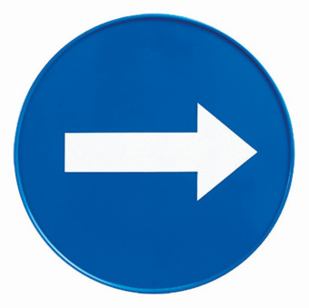 Табличка TTS Направление движения (23см, круглая, синий)