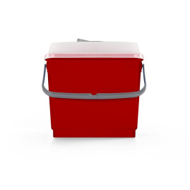 Ведро TTS (4л, крышка, полипропилен, красный)