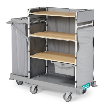 Тележка TTS GREEN HOTEL 920 (4 полки, выдвижной ящик, колеса D125мм)