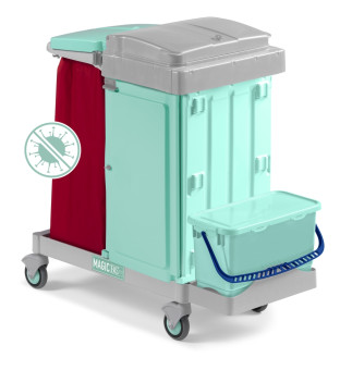 Тележка TTS Magic BCS 750S (антибакт., закрытая, ящики, держ. мешка 120л)