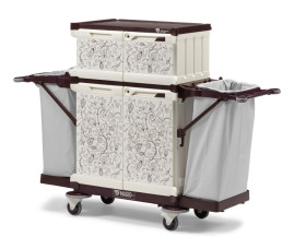 Тележка TTS MagicArt 27 Safety (закрытая, 4 двери, рис. KAPOK, 2 держ. мешка)
