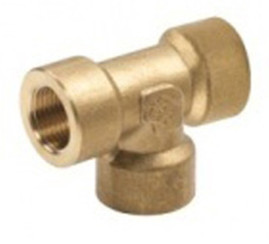 Тройник 3/8"г-3/8"г-3/8"г (400бар, латунь) Tecomec