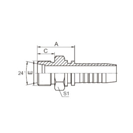 Фитинг высокого давления DKO-S (DN10, М20х1.5ш, оцинк) Robin