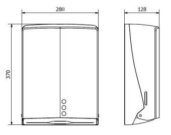 Диспенсер для бумажных полотенец Nofer (белый)